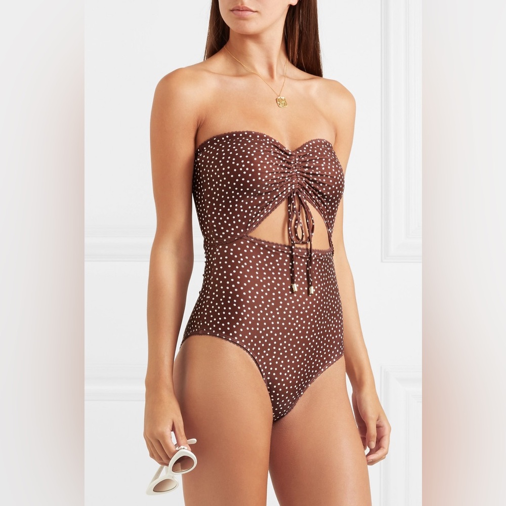 Peony Swim Freckle Brown One Piece Swimsuit